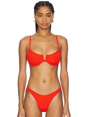 L*SPACE ❤️‍🔥 HUNTER BIKINI TOP IN PIMENTO NWT SIZE XS